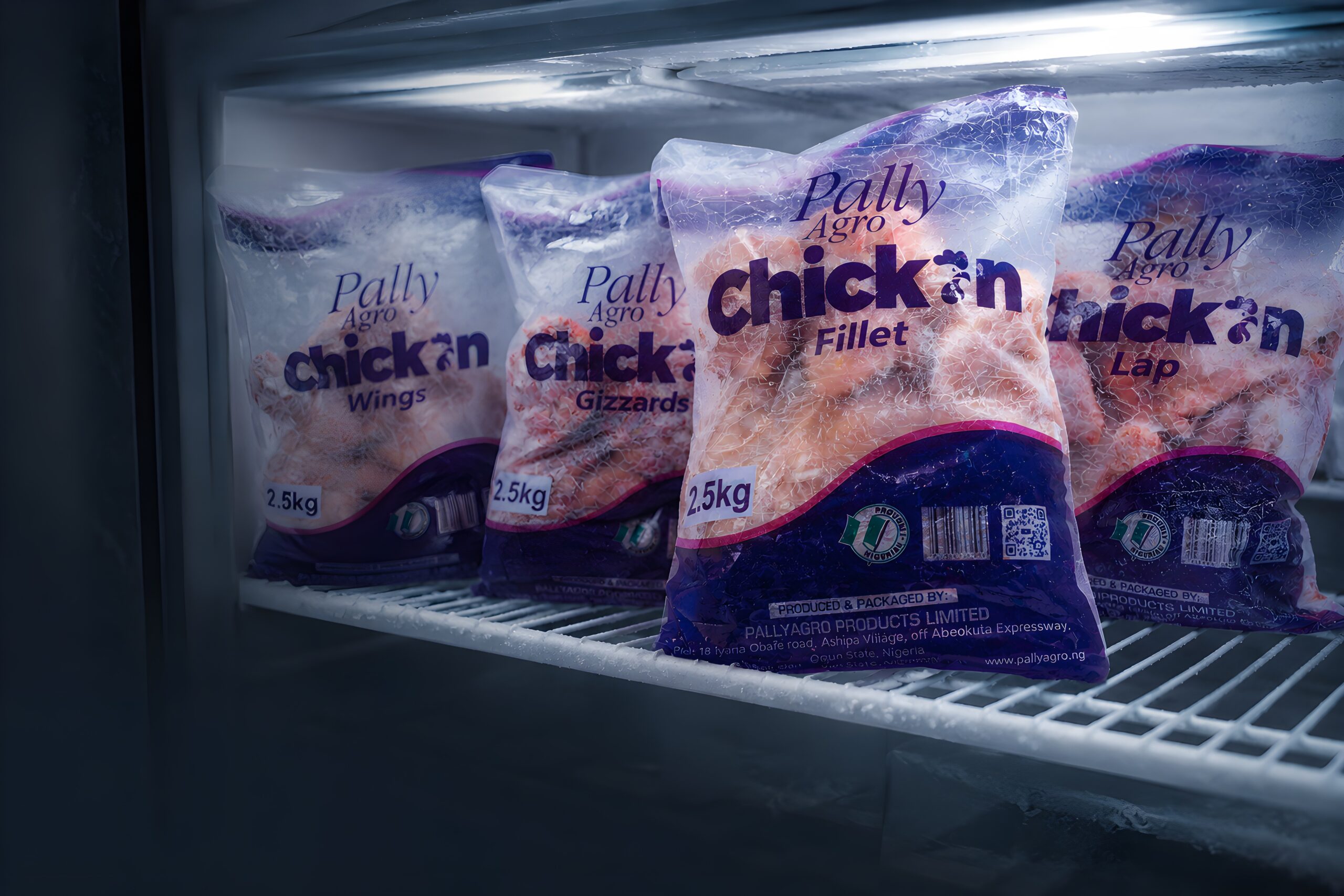 Pally packaged frozen chicken